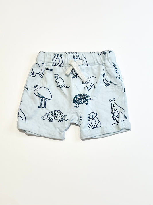 Blue animals sweat shorts - Size 00