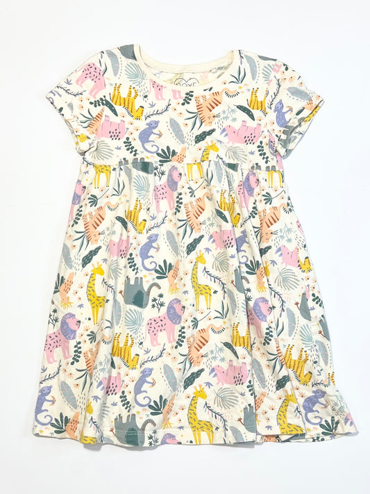 Animals jersey dress - Size 5-6