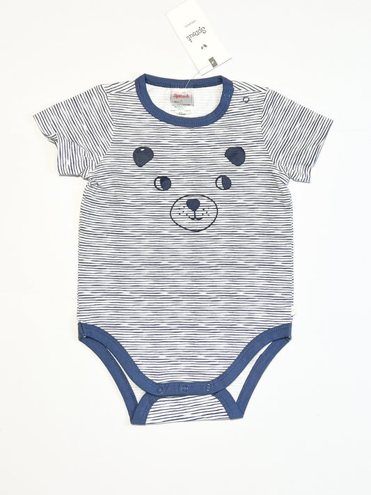 Striped bear bodysuit brand new - Size 2