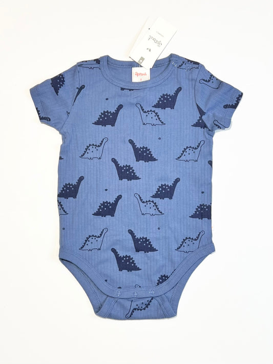 Ribbed dino bodysuit brand new - Size 2