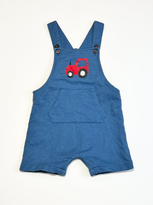 Blue tractor shortalls - Size 2