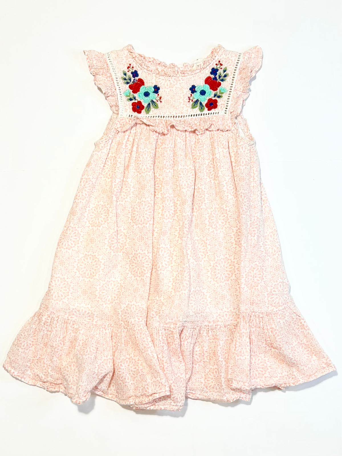 Embroidered floral dress - Size 5