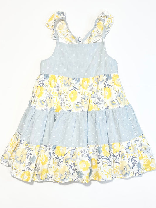 Tiered floral dress - Size 4-5