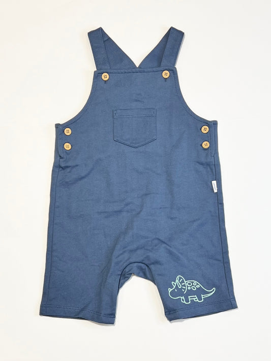 Blue dino shortalls - Size 2