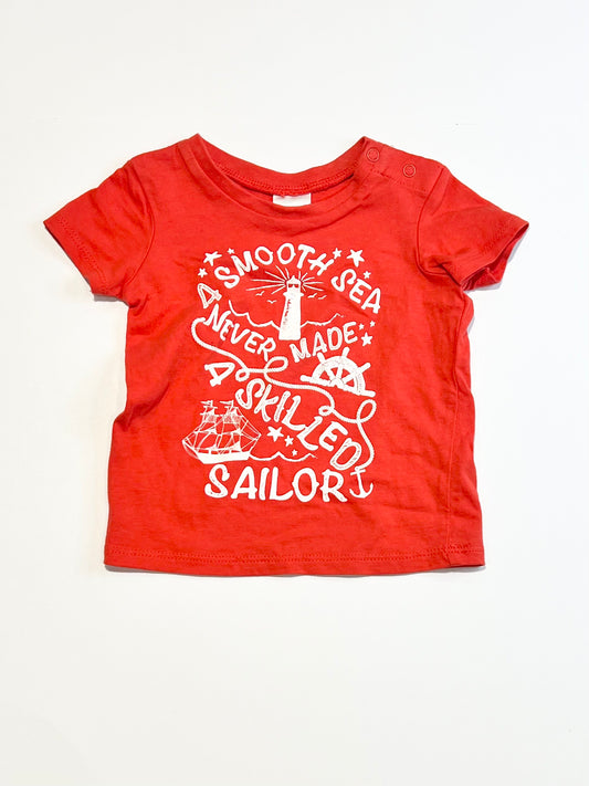 Red sailor tee - Size 00