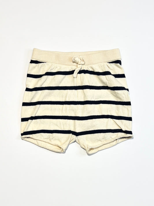 Striped knit shorts - Size 2