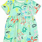 Green shapes dress - Size 6-7