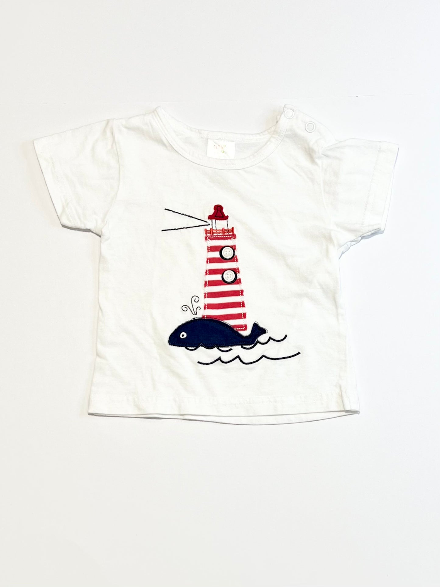 White lighthouse tee - Size 000