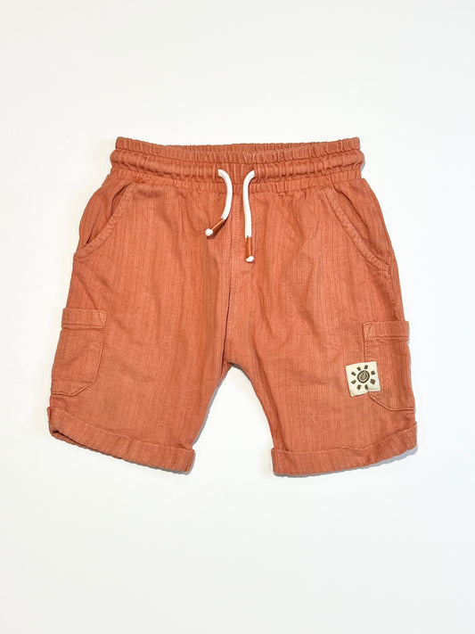 Orange jersey shorts - Size 2