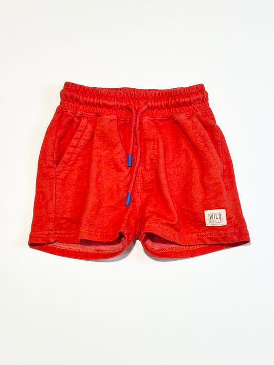 Red sweat shorts - Size 2