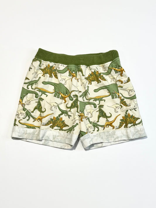 Dinosaur jersey shorts - Size 2