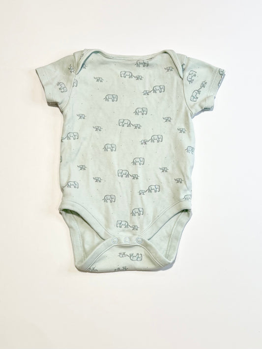 Green elephants bodysuit - Size 00