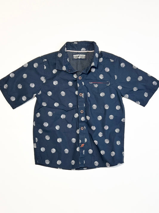 Navy circles shirt- Size 2-3