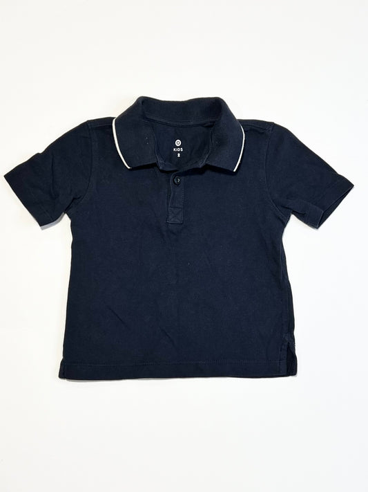 Navy polo shirt - Size 2