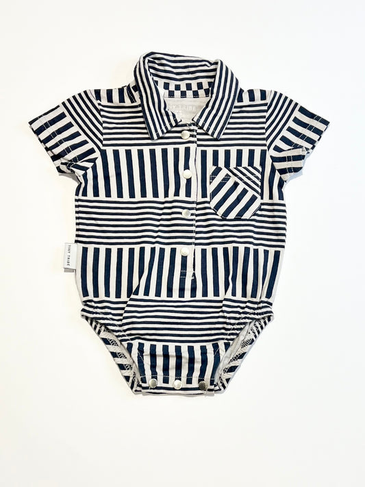 Patterned collared bodysuit - Size 00