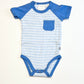 Blue striped bodysuit - SIze 00