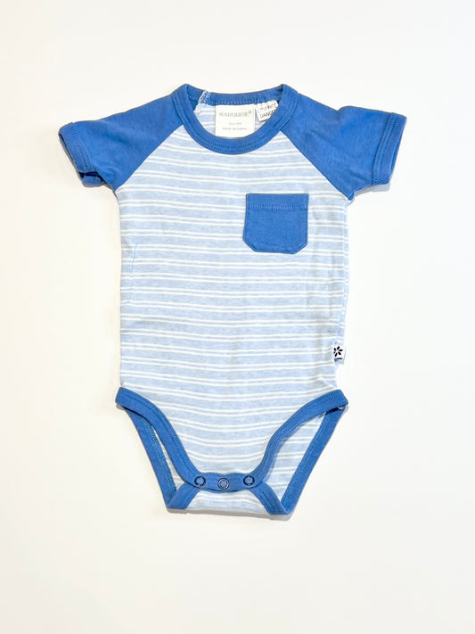 Blue striped bodysuit - SIze 00