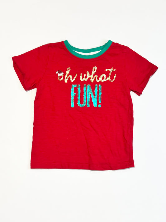 Sequined Christmas tee - Size 2