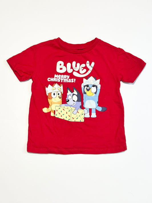 Christmas Bluey tee - Size 2