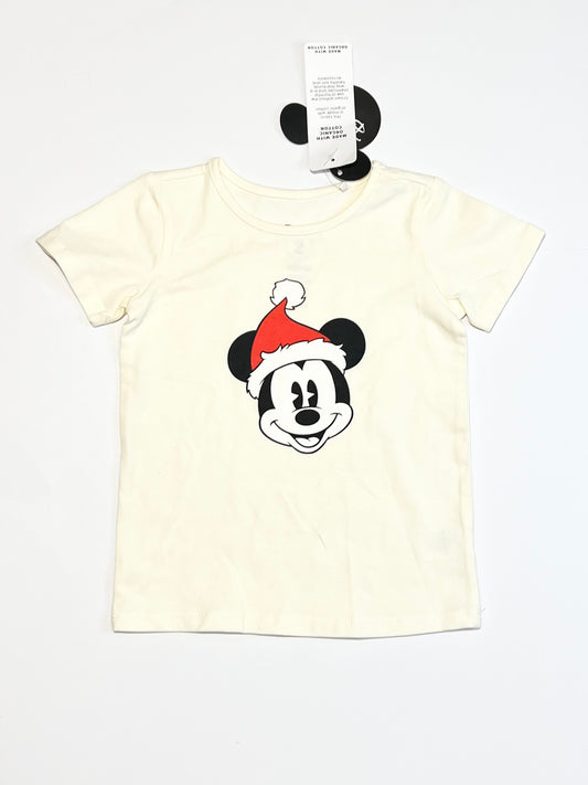 Christmas Mickey tee brand new - Size 2