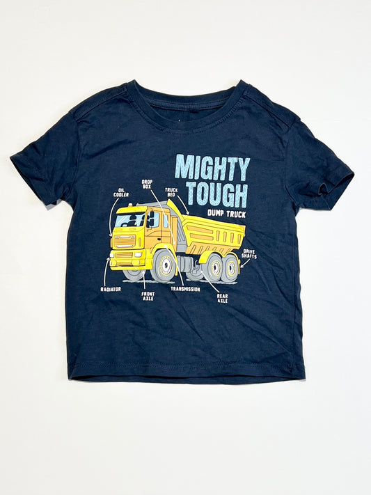 Navy dump truck tee - Size 2