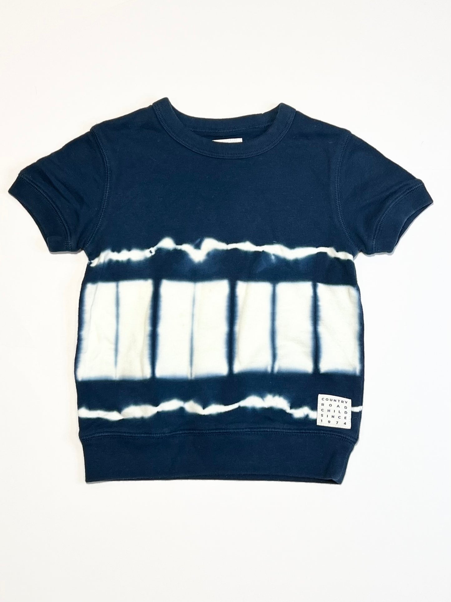 Navy tie-dye tee - Size 2