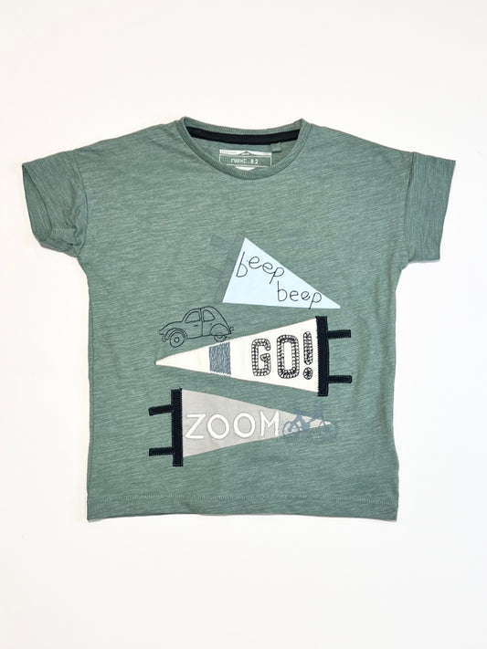 Green car tee - Size 2-3