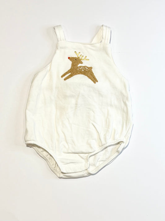 Christmas reindeer romper - Size 00