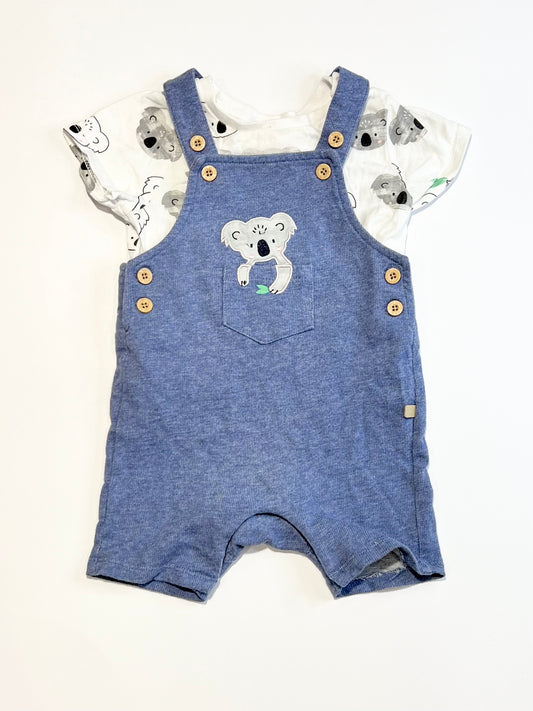 Jersey koala overalls - Size 00