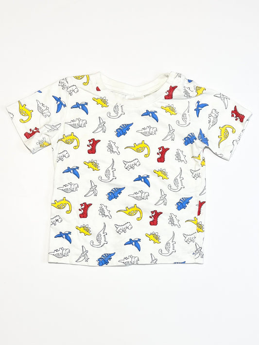 White dinos tee - Size 2