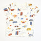 White vehicles tee - Size 2