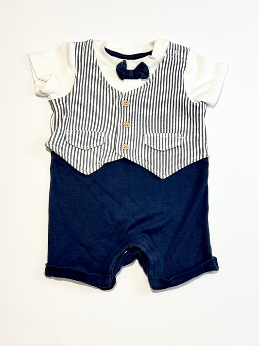 Jersey tux romper - Size 00