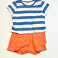 Striped tee romper - Size 00