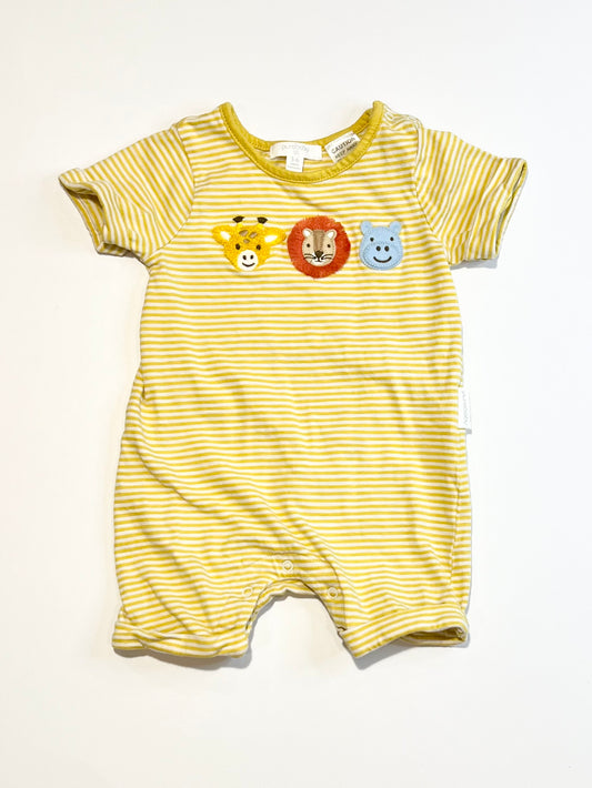 Striped animal romper - Size 00