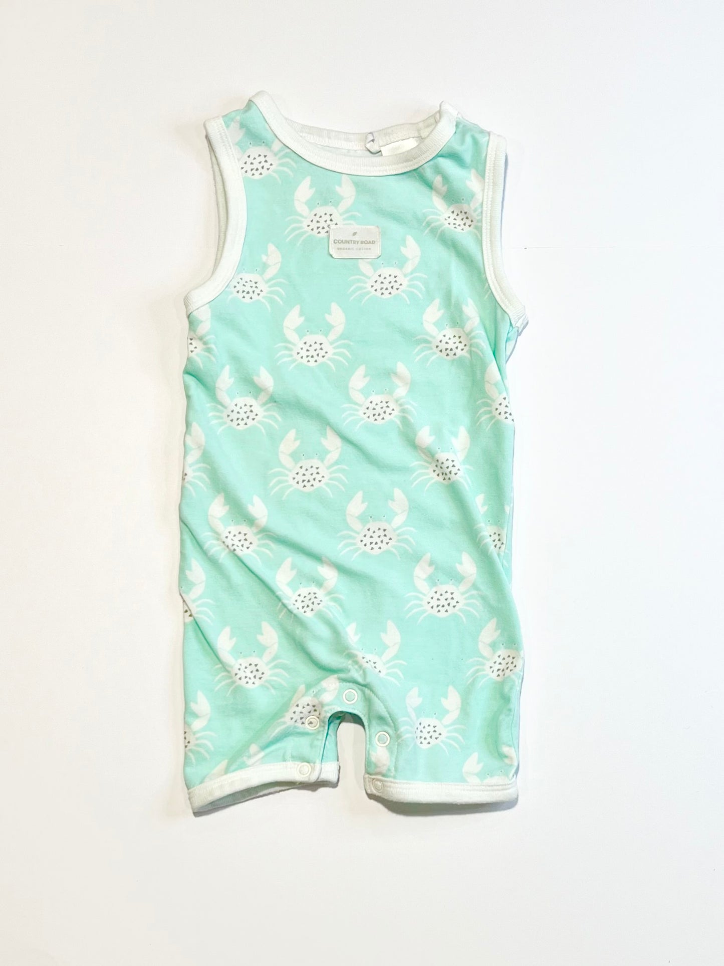 Green crabby romper - Size 00