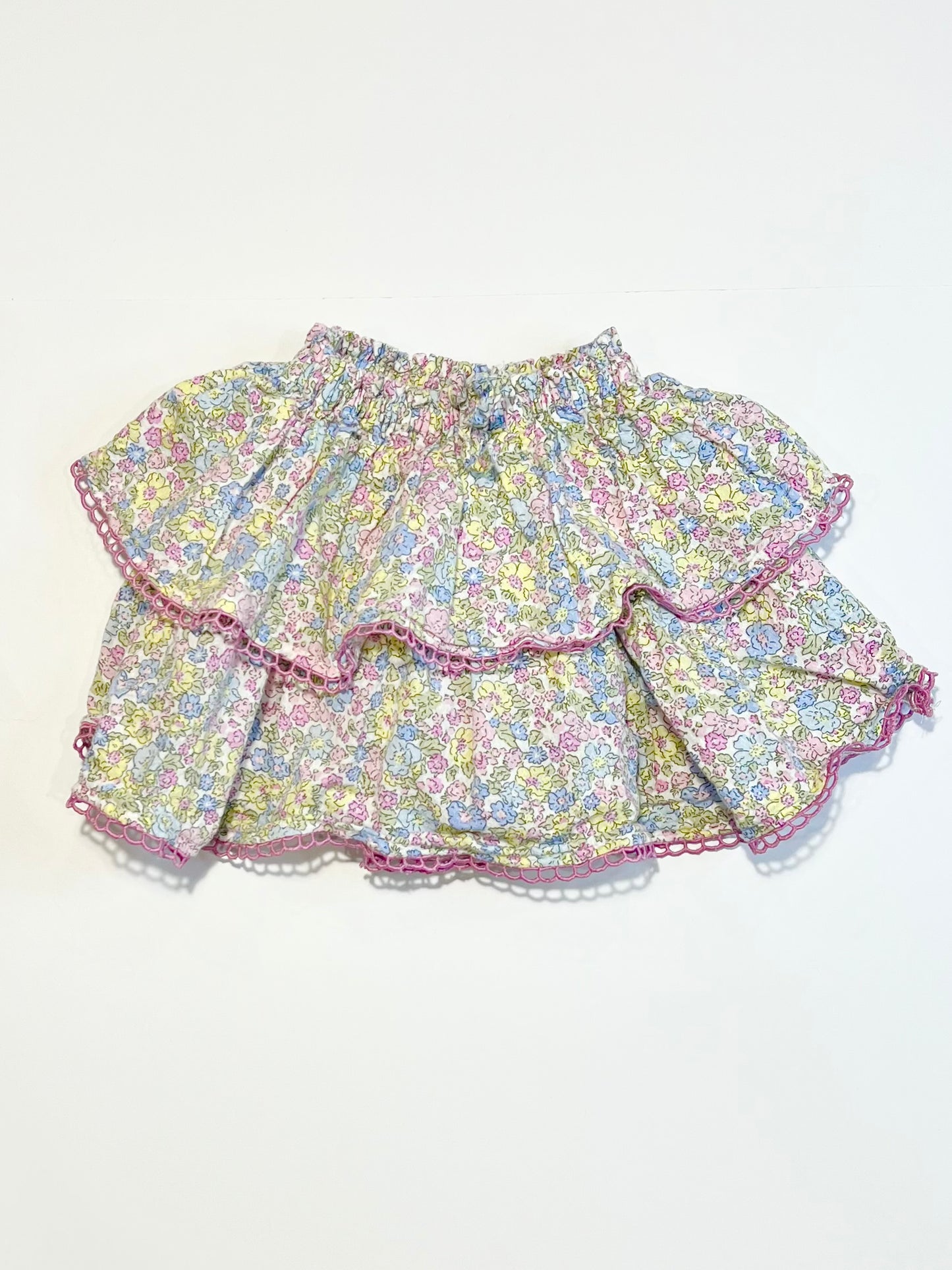 Floral ruffle skirt - Size 1-2