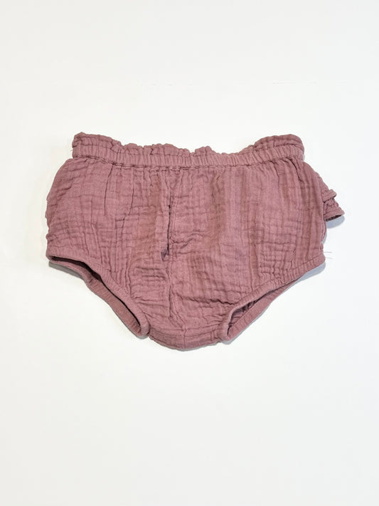 Muslin ruffle bloomers - Size 2