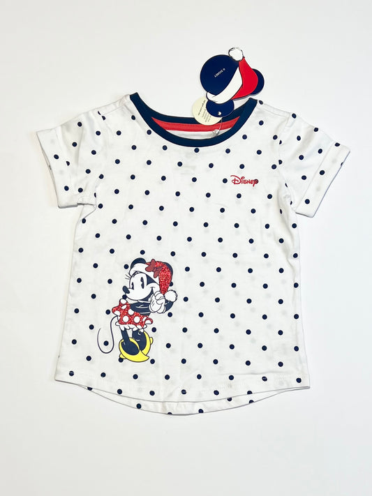 Minnie Christmas tee brand new - Size 2
