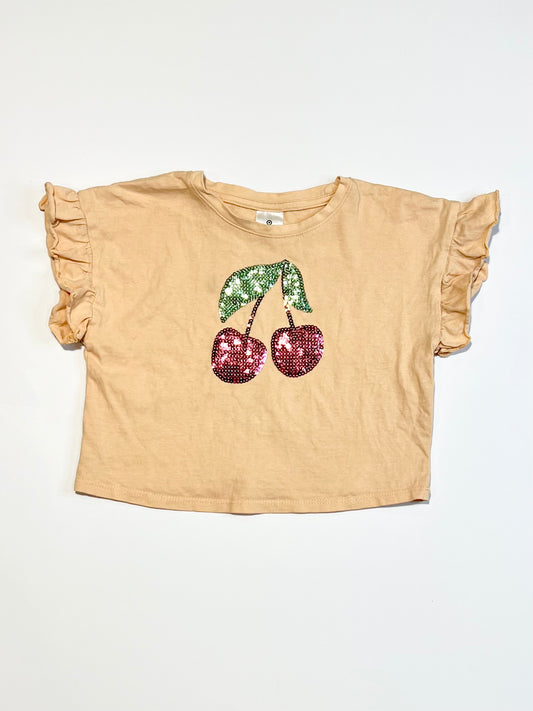 Sequined cherry tee - Size 2