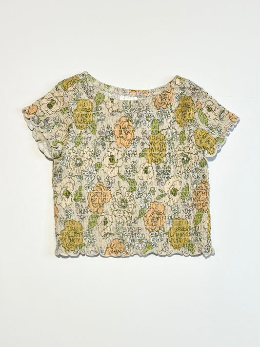 Floral ruched top - Size 2