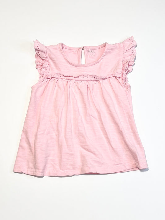 Pink ruffle tank - Size 2-3
