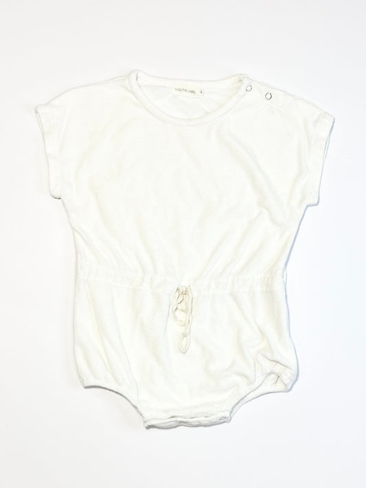 White terry romper - Size 2