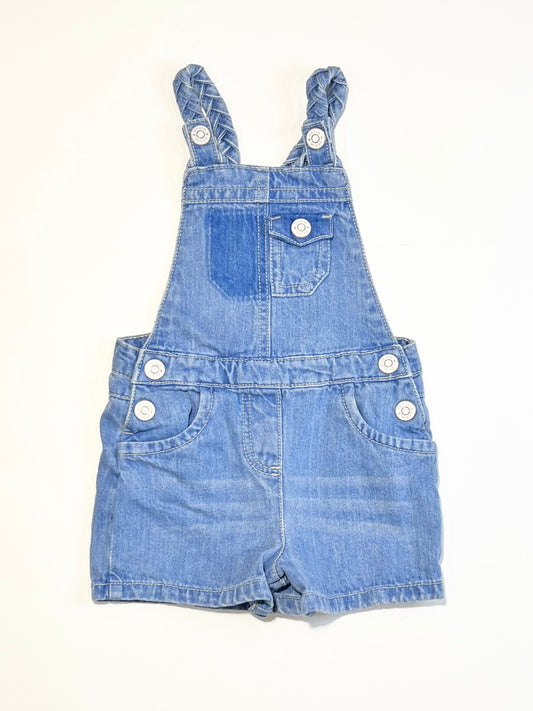 Denim shortalls - Size 2-3