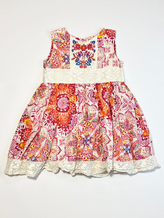 Floral embroidered dress - Size 2