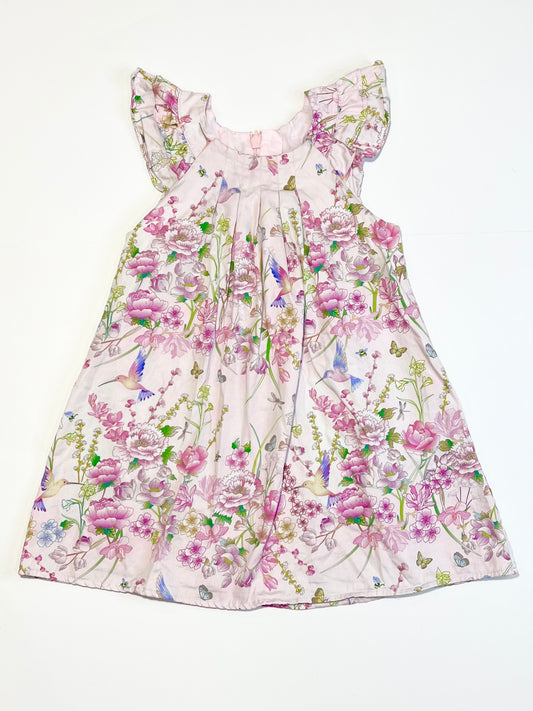 Floral birds dress - Size 2