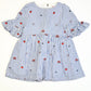 Striped embroidered dress - Size 2