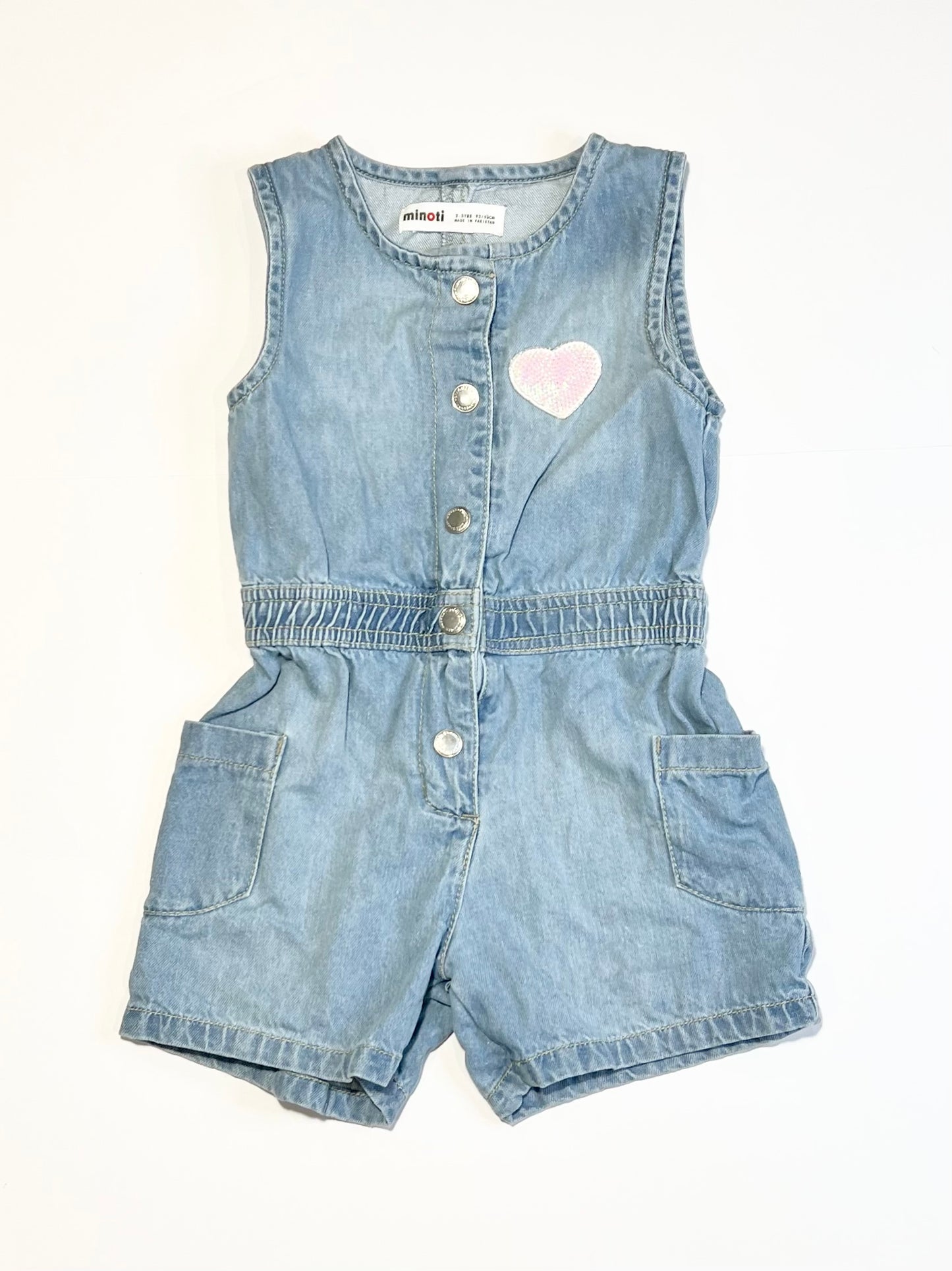 Denim playsuit - Size 2-3