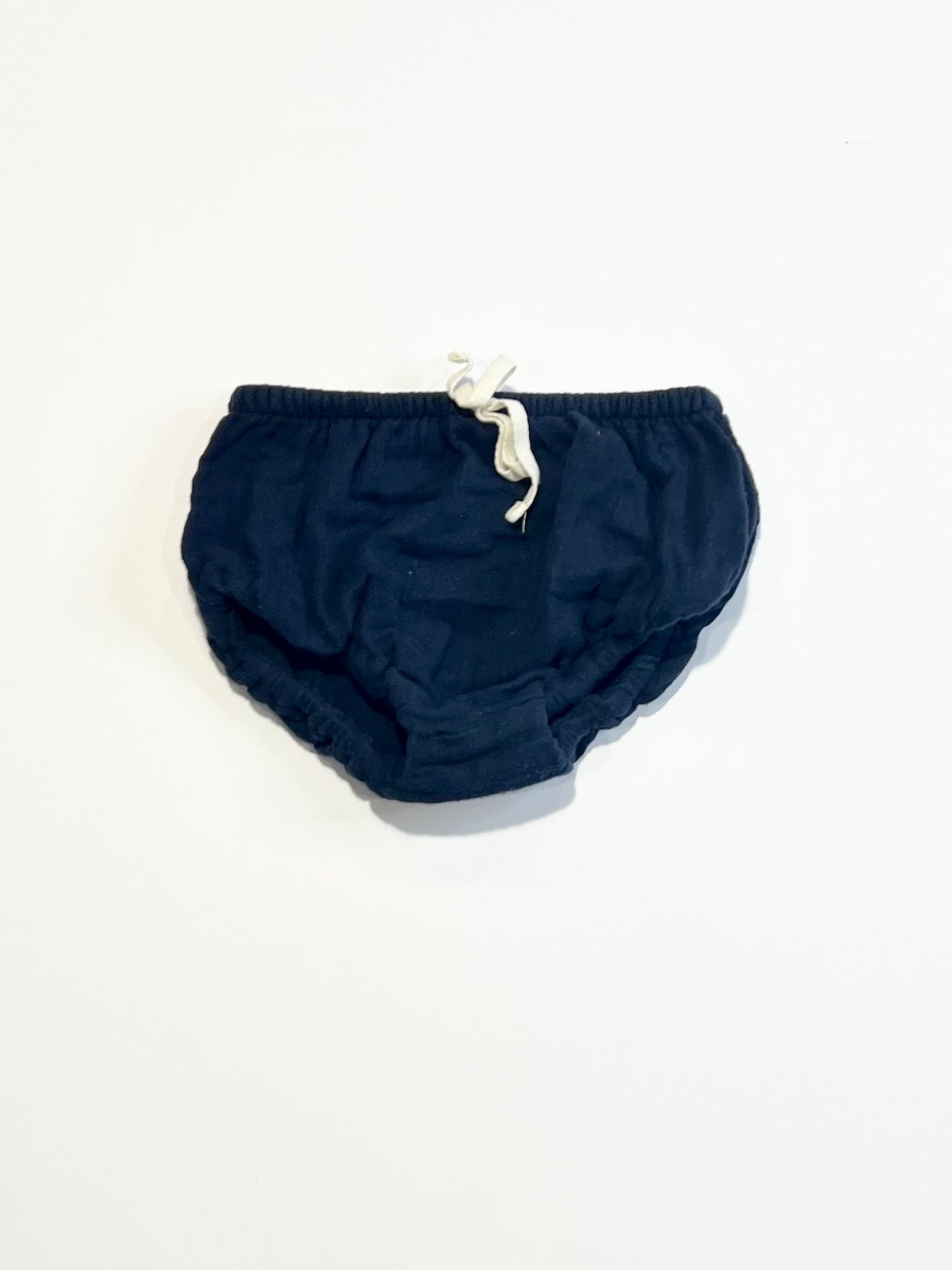 Navy muslin nappy cover - Size 00