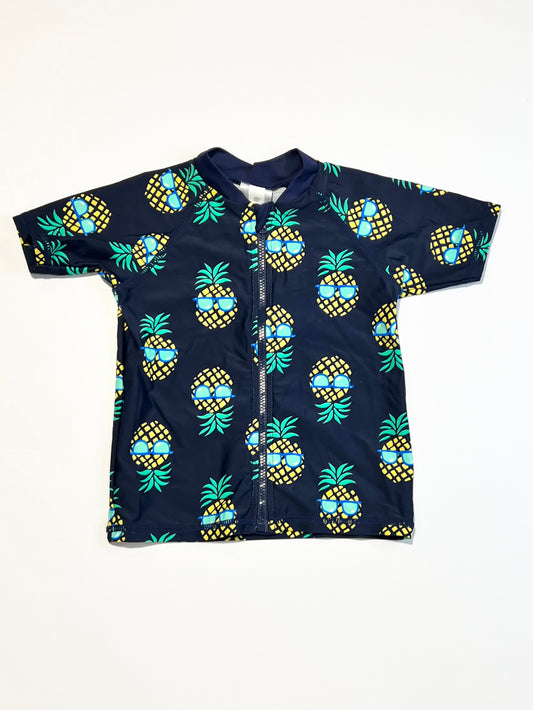 Pineapples zip rashie - Size 1