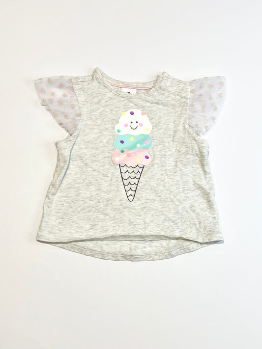 Grey ice cream tee - Size 00